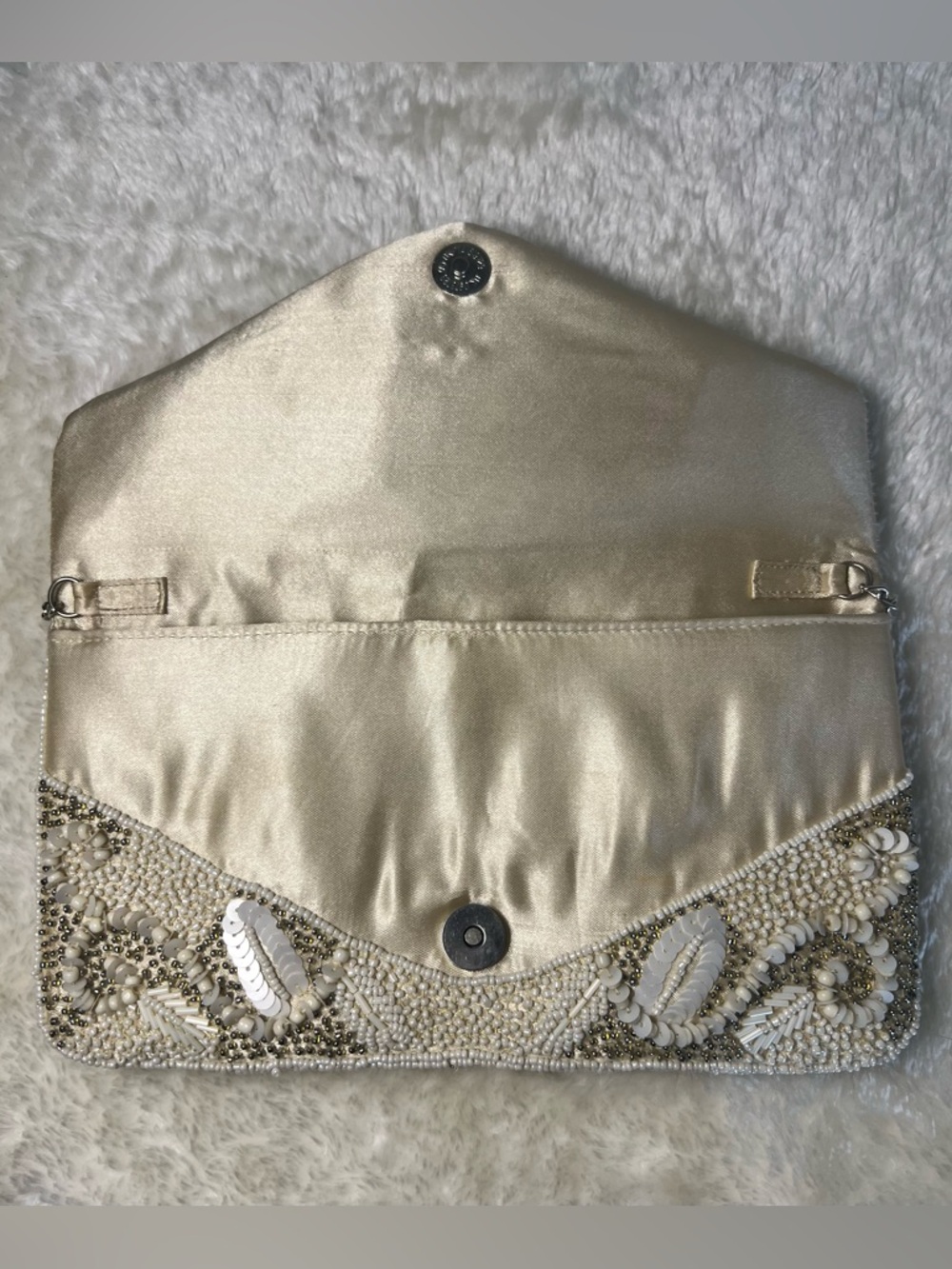 Clements Ribiero Ivory Fully Beaded Purse - Picture 7 of 11